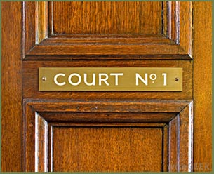 Image of a courtroom door