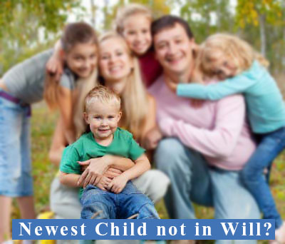 Newest child omitted from Will?